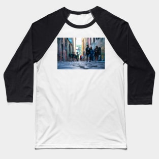 Background abstract street scene of people walking away taken in  Hosier Lane Baseball T-Shirt